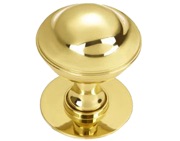 Croft Architectural Plain Round Centre Door Knob, 76mm Rose, Various Finishes Available* - 4175-3